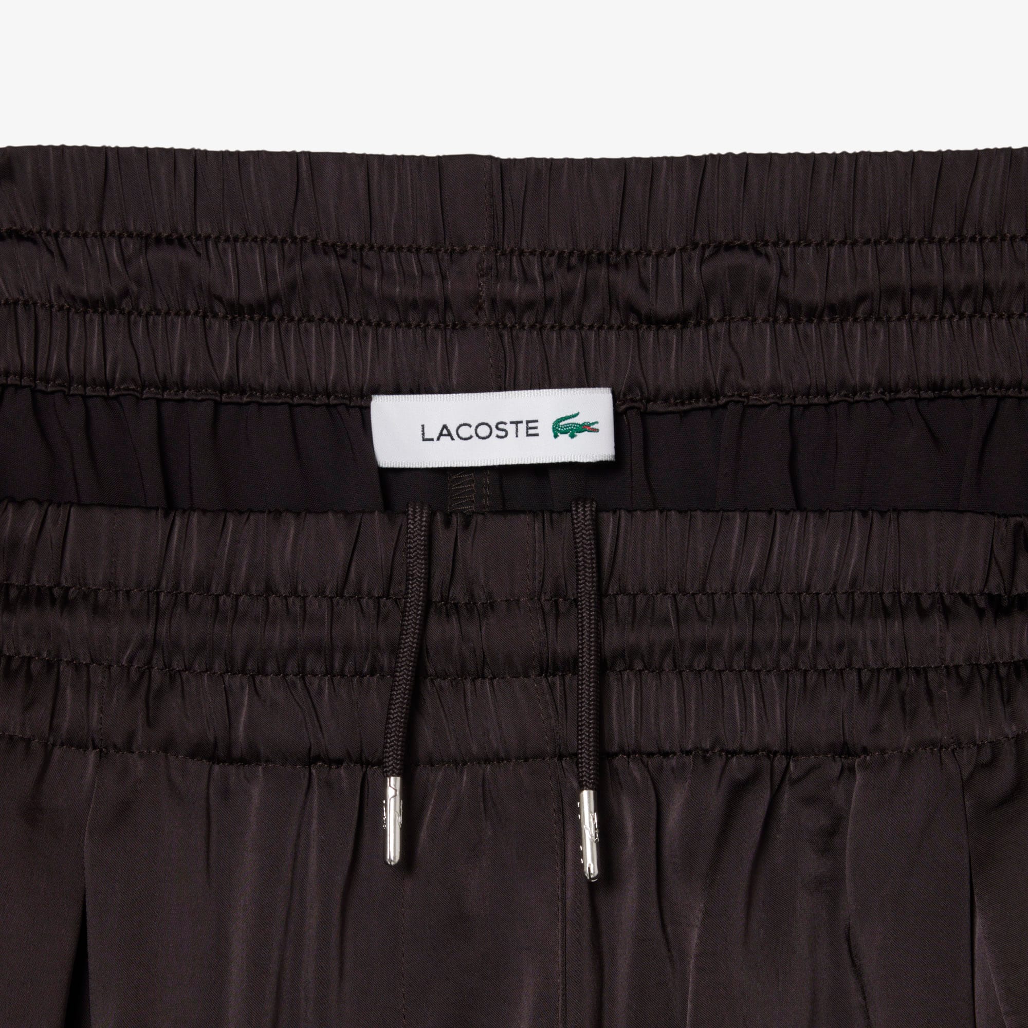 Thumbnail - Lacoste Oversized-Hose aus Stretch-Satin - Braun Size 38