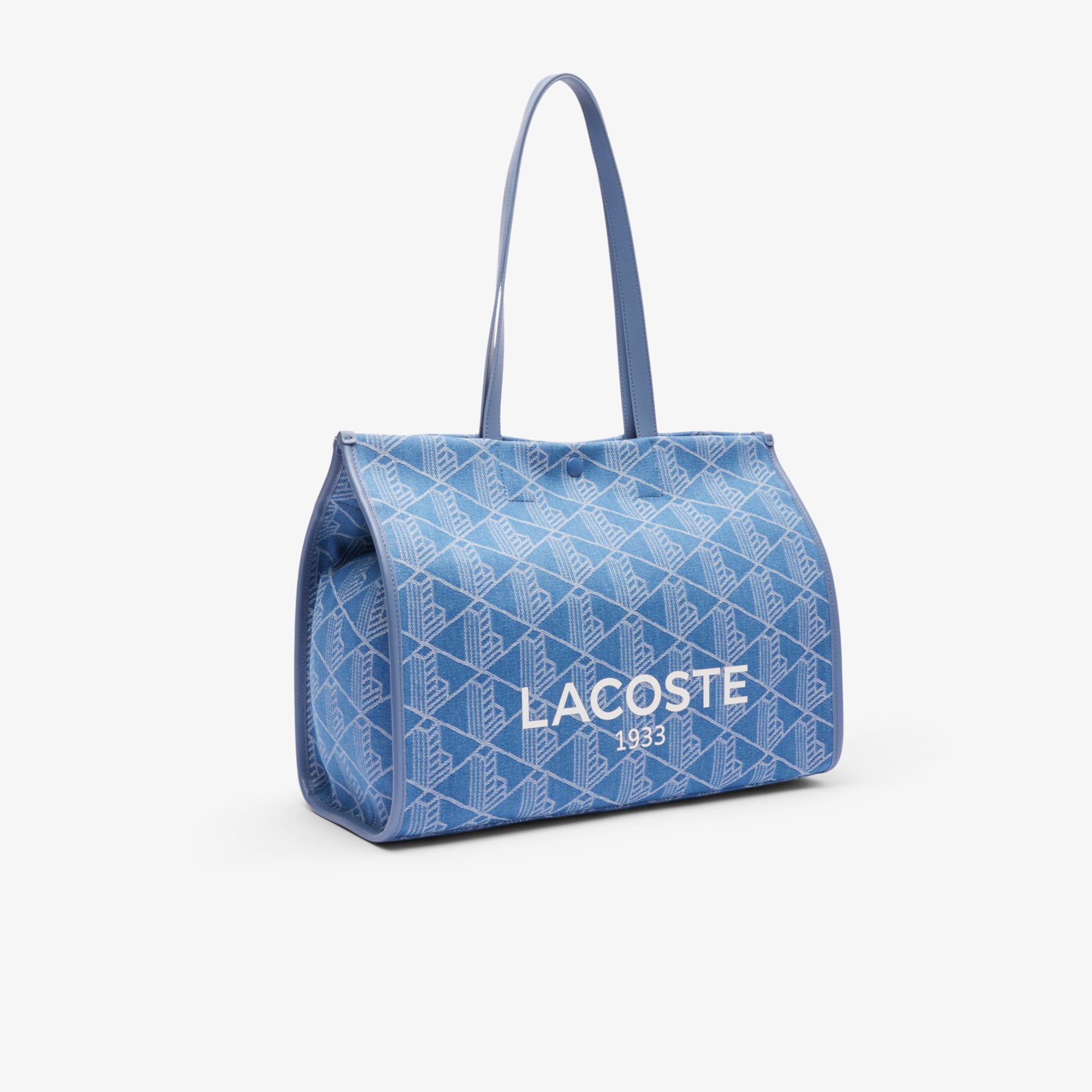 Thumbnail - Lacoste Große Tote Bag Heritage aus Jacquard - MONO JACQUARD DENIM Size One Size