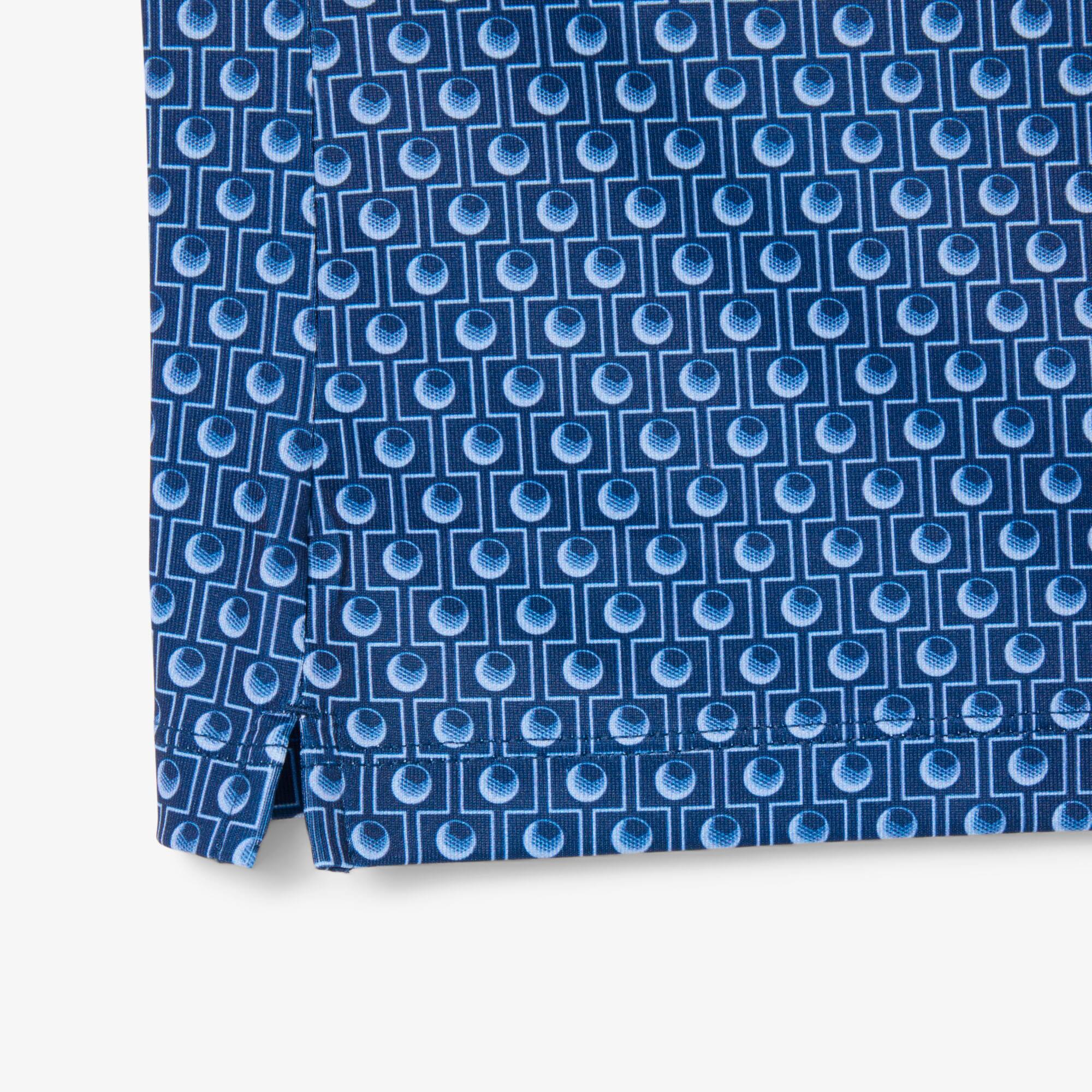 Thumbnail - Lacoste Golf-Polohemd mit UV-Schutz, Regular Fit - Navy Blau / Hellblau Size 42