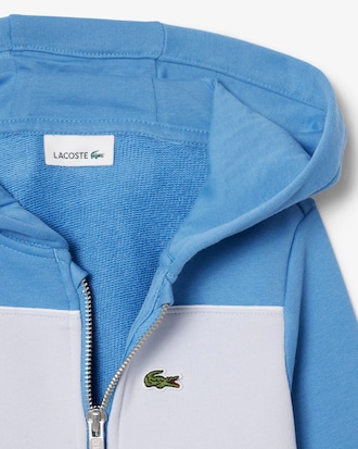 Hoodie mit Rei&szlig;verschluss und Colorblock-Design