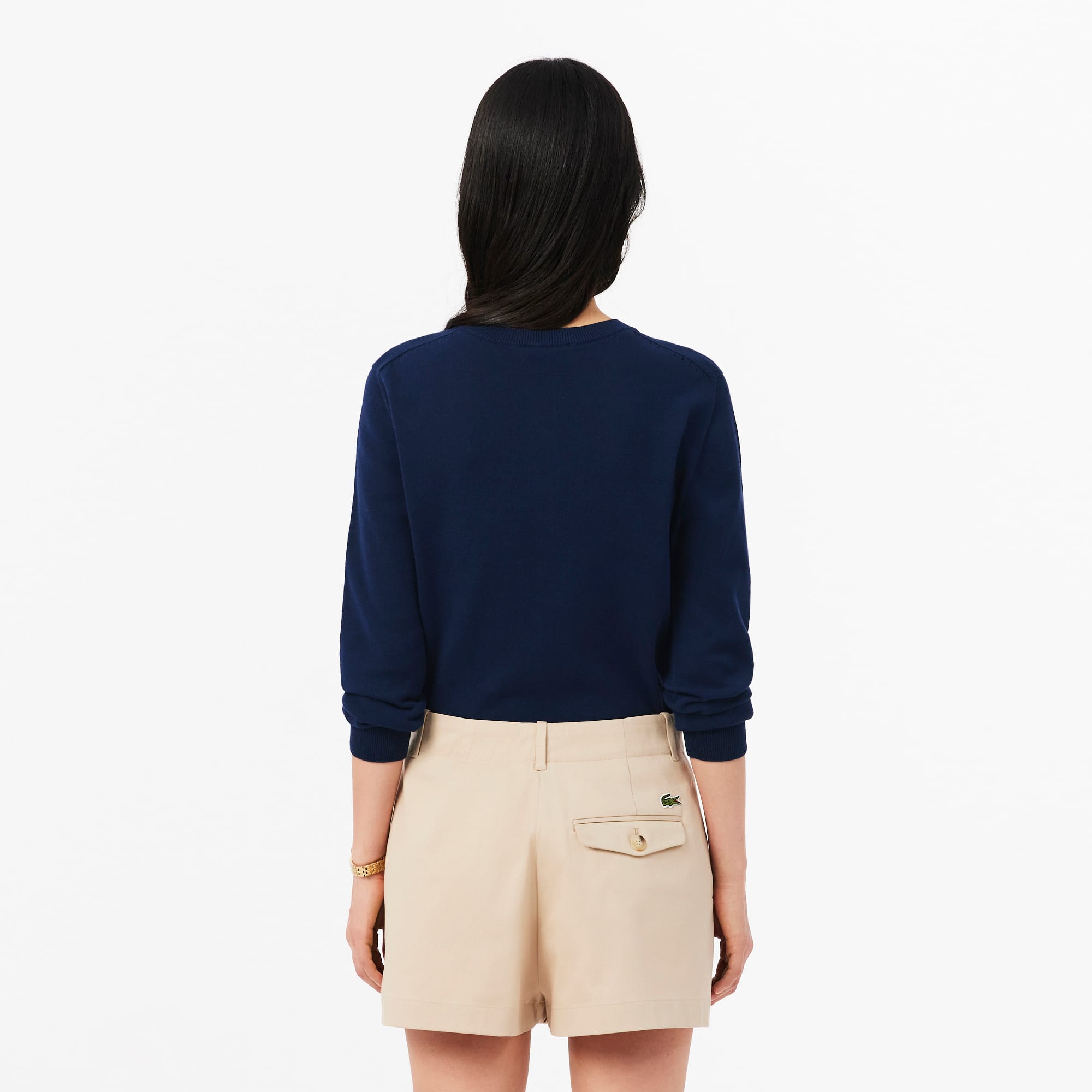 Thumbnail - Lacoste Cardigan mit 3D-Rippstrick aus Baumwolle - Navy Blau Size 36