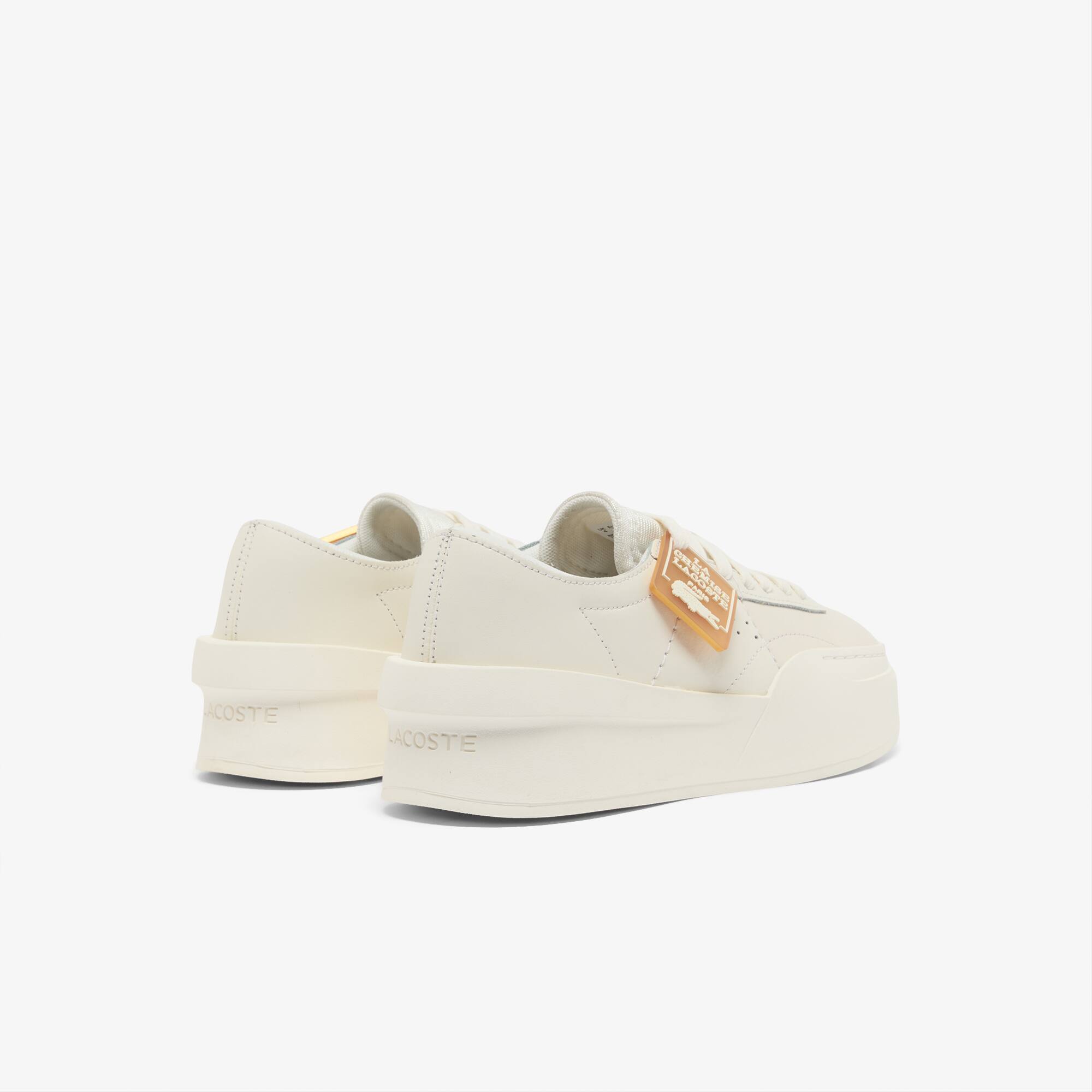 Thumbnail - Lacoste Damen-Sneakers Aura Club aus Leder - OFF WHT/GLD Size 39.5