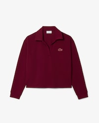 Loungewear-Sweatshirt aus Fleece mit Polokragen