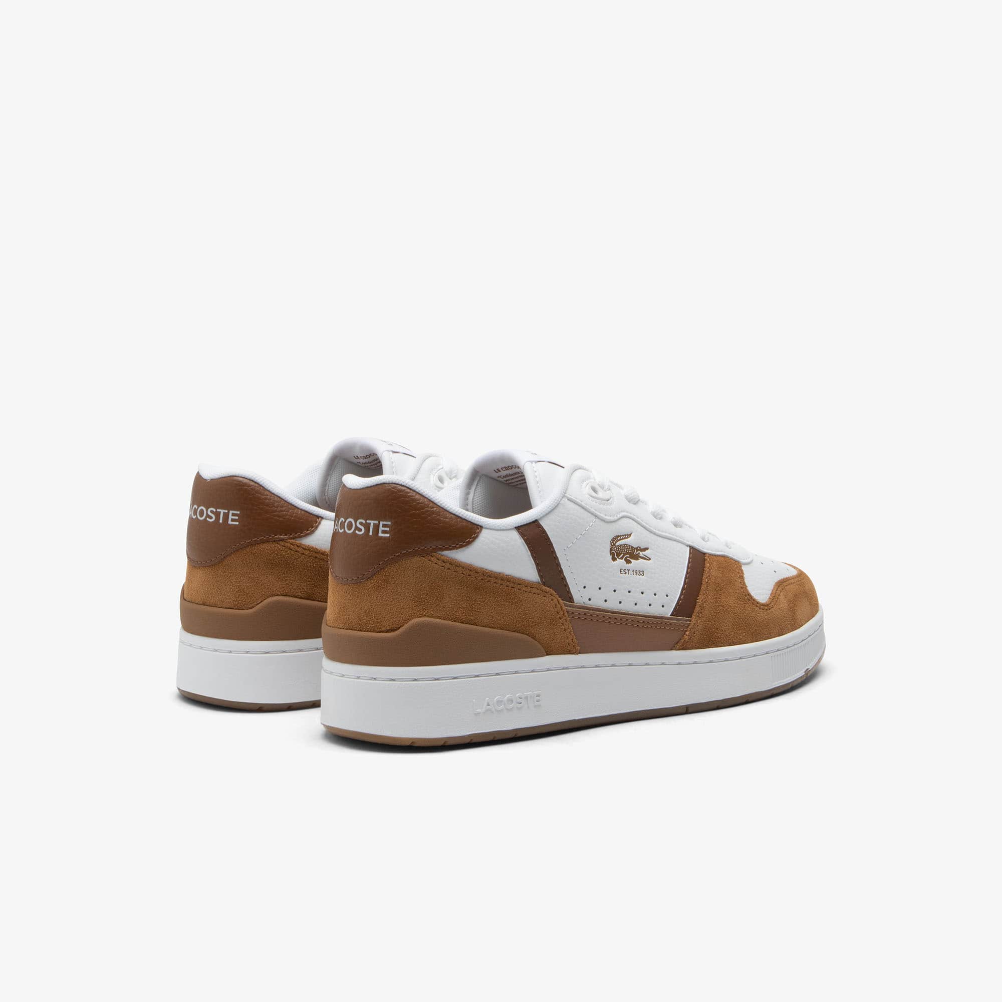 Thumbnail - Lacoste Herren-Sneakers T-Clip Set - WHITE/BROWN Size 45