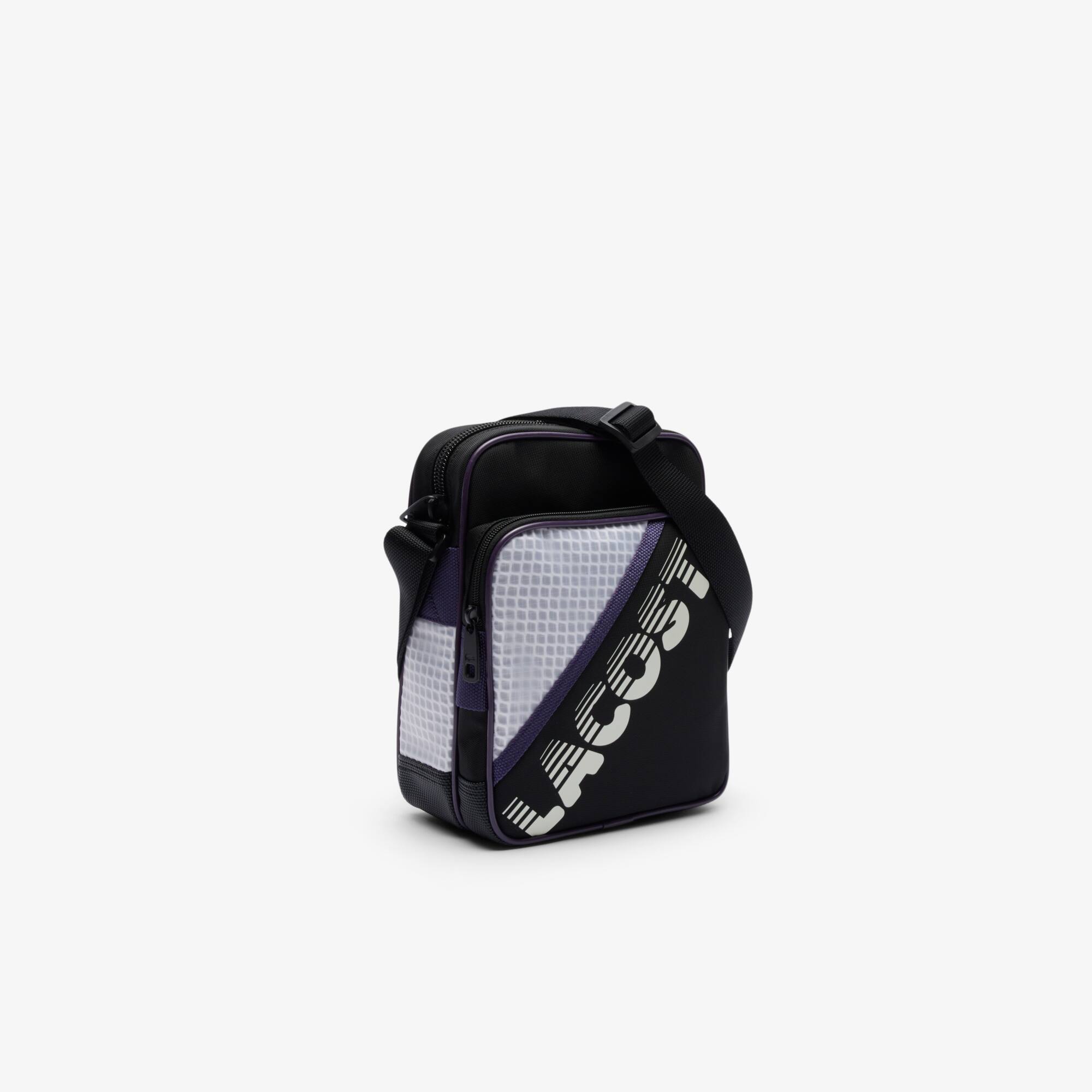 Thumbnail - Lacoste Schultertasche Brewen - NOIR FARINE VELOURS Size One Size