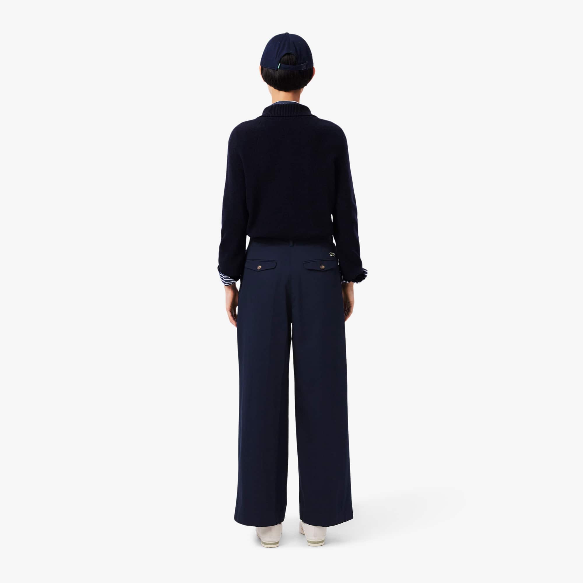 Thumbnail - Lacoste Weite Chinohose aus Stretch-Gabardine - Navy Blau Size 46