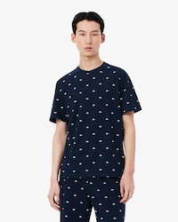 Pyjama-Oberteil mit Krokodil-Print