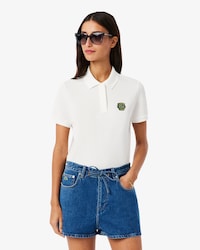 Regular Fit-Polohemd aus Mini-Piqu&eacute; mit Badge