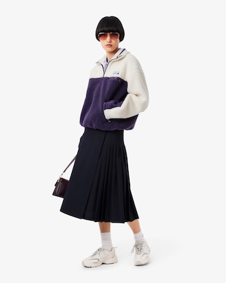 &Uuml;bergro&szlig;es Sweatshirt aus Fleece mit hohem Kragen