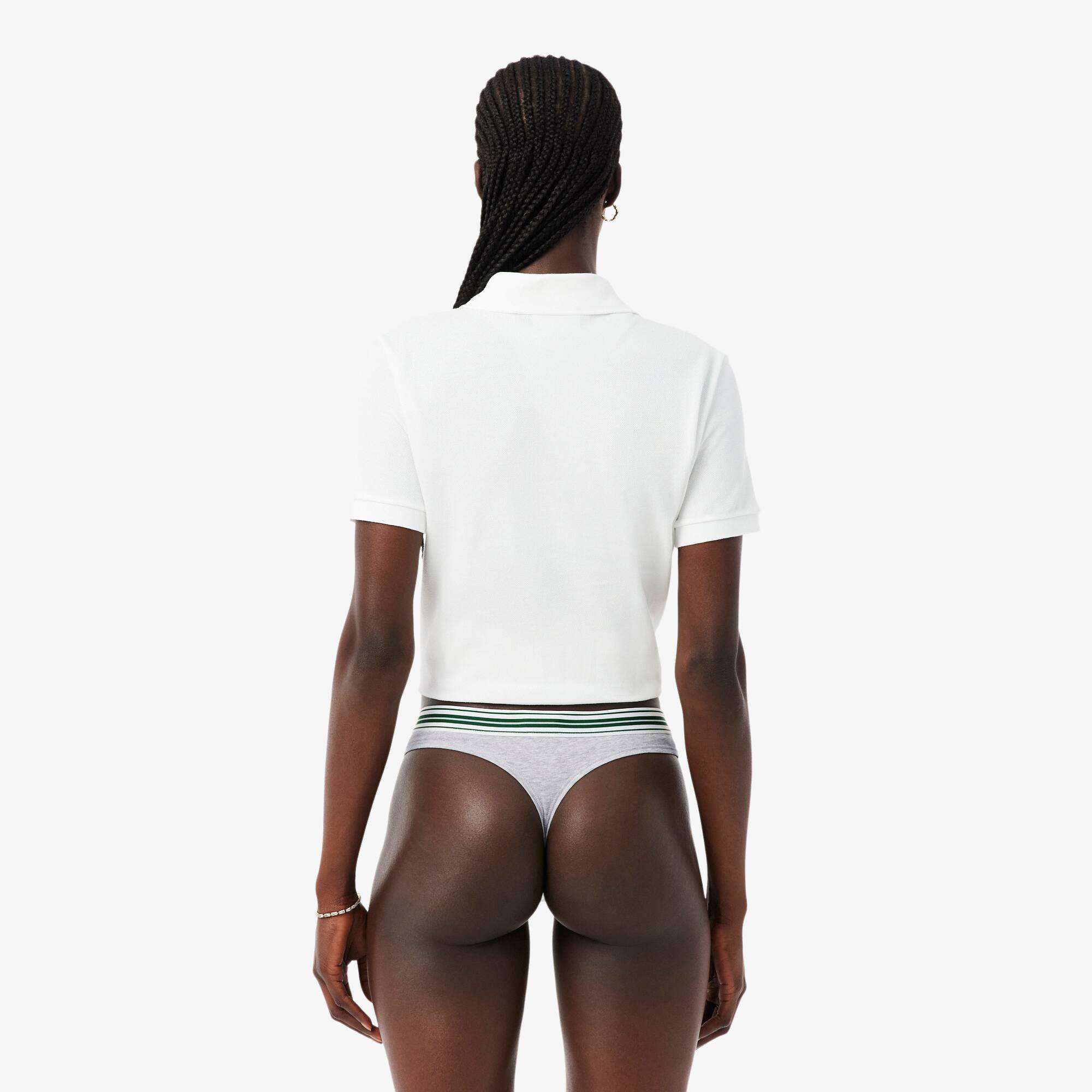 Thumbnail - Lacoste Tangas aus Stretch-Baumwolle - Heidekraut Grau Size M