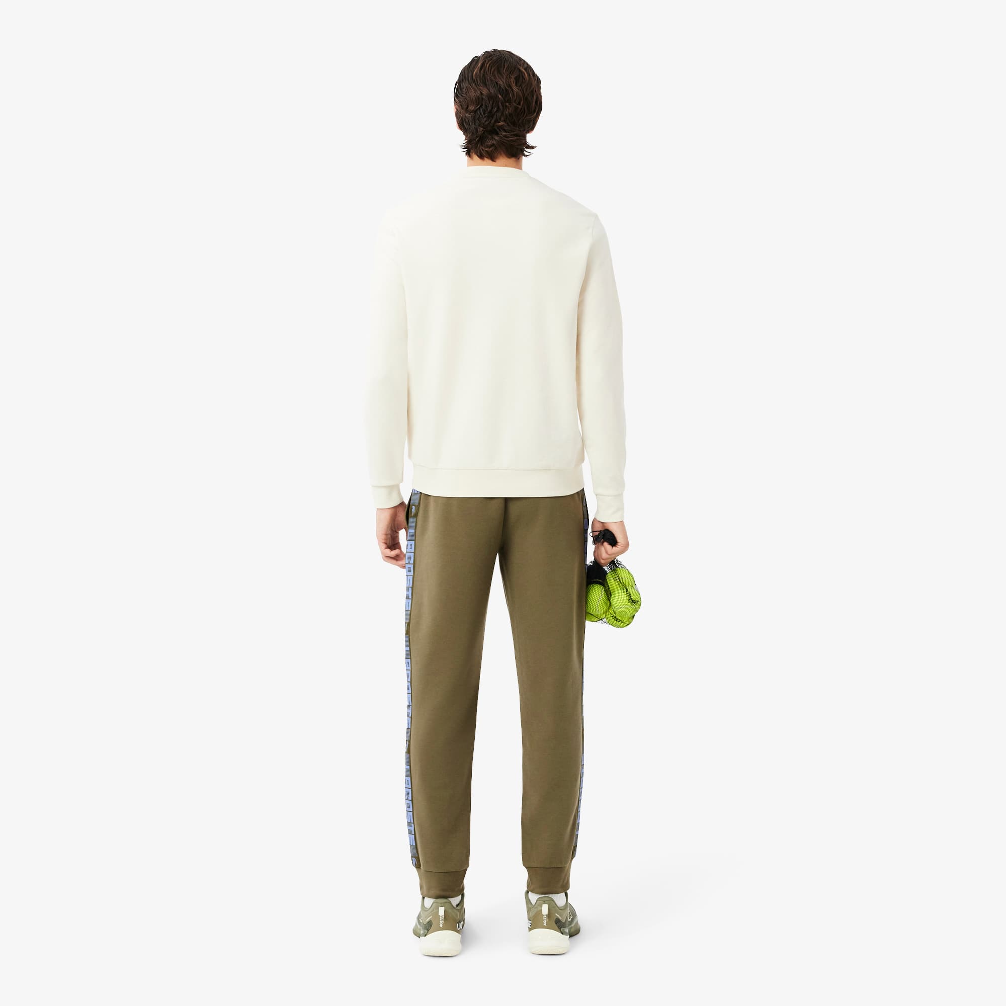 Thumbnail - Lacoste Tennis-Trainingshose mit Streifen - Khaki Grün Size L