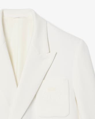 Zweireihiger Blazer mit gesticktem, traditionellem Badge