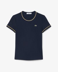 T-Shirt aus Jersey mit Kontrasteinfassung