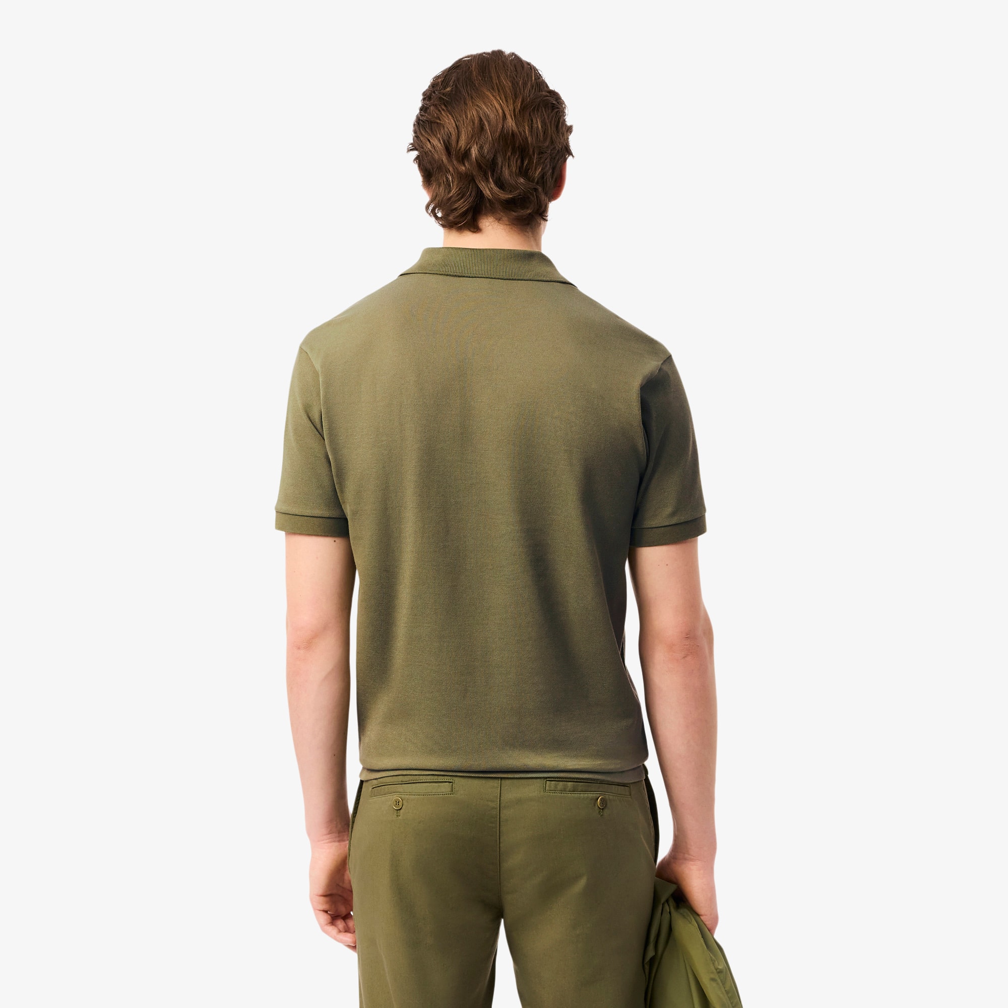 Thumbnail - Lacoste Classic Fit-Polohemd L.12.12 Original - Khaki Grün Size L