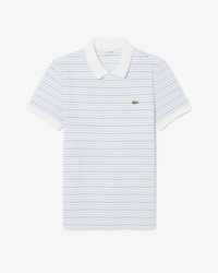 Gestreiftes Regular Fit-Polohemd aus Petit Piqu&eacute;