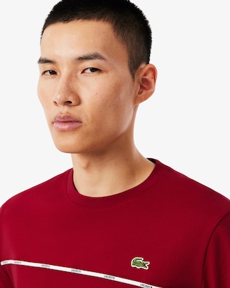 T-Shirt aus Baumwolljersey mit Lacoste-Einfassung