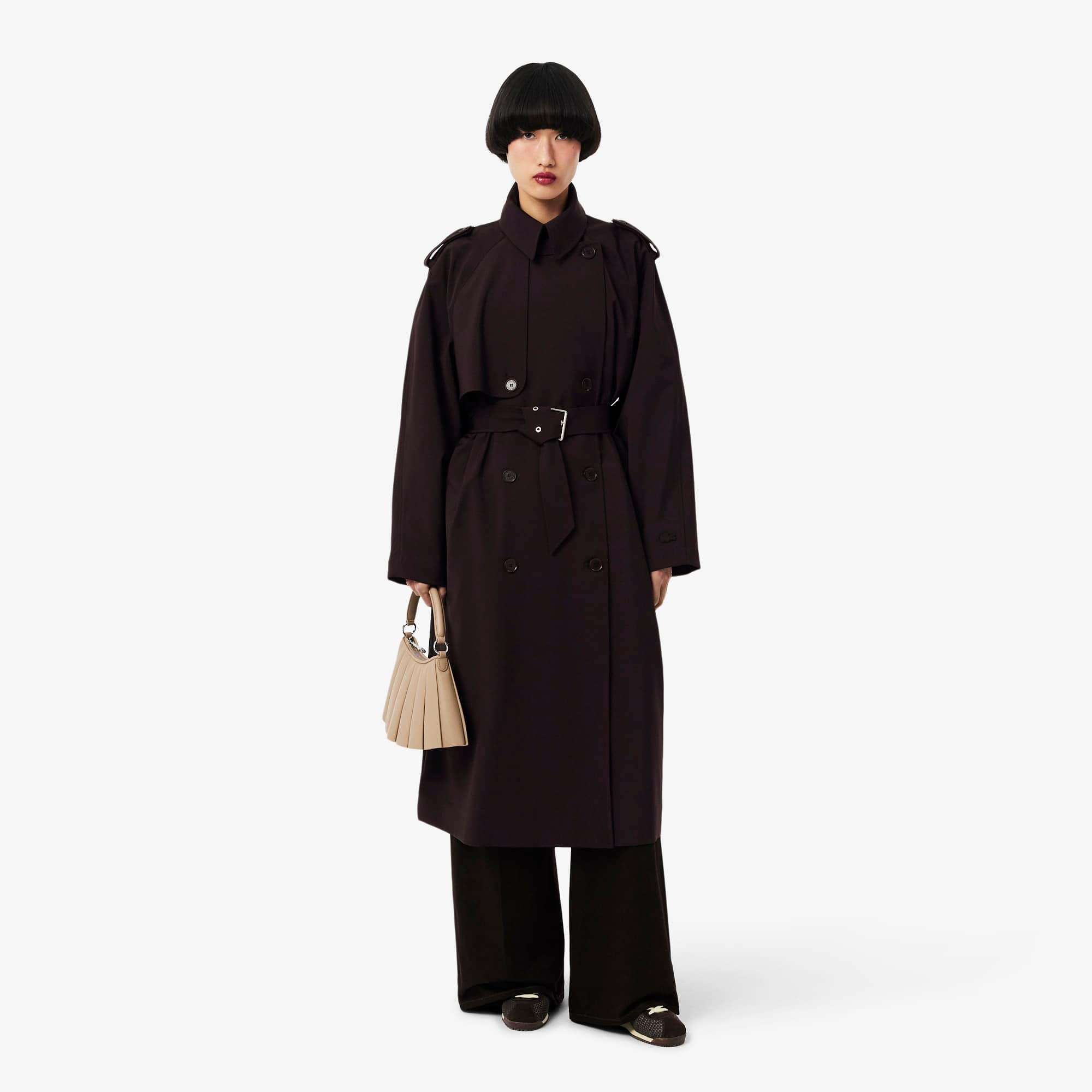 Trendyol Damen Oversize Basic Plain Webstoff Mantel, cappotto Da donna, Black, 38