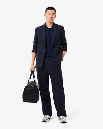 Classic Fit-Polohemd Paris mit offenem Ausschnitt und Stickerei