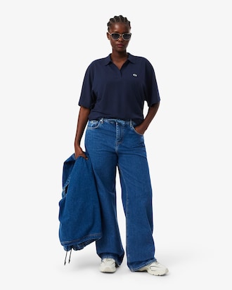 Fließendes Relaxed Fit-Polohemd aus Piqué