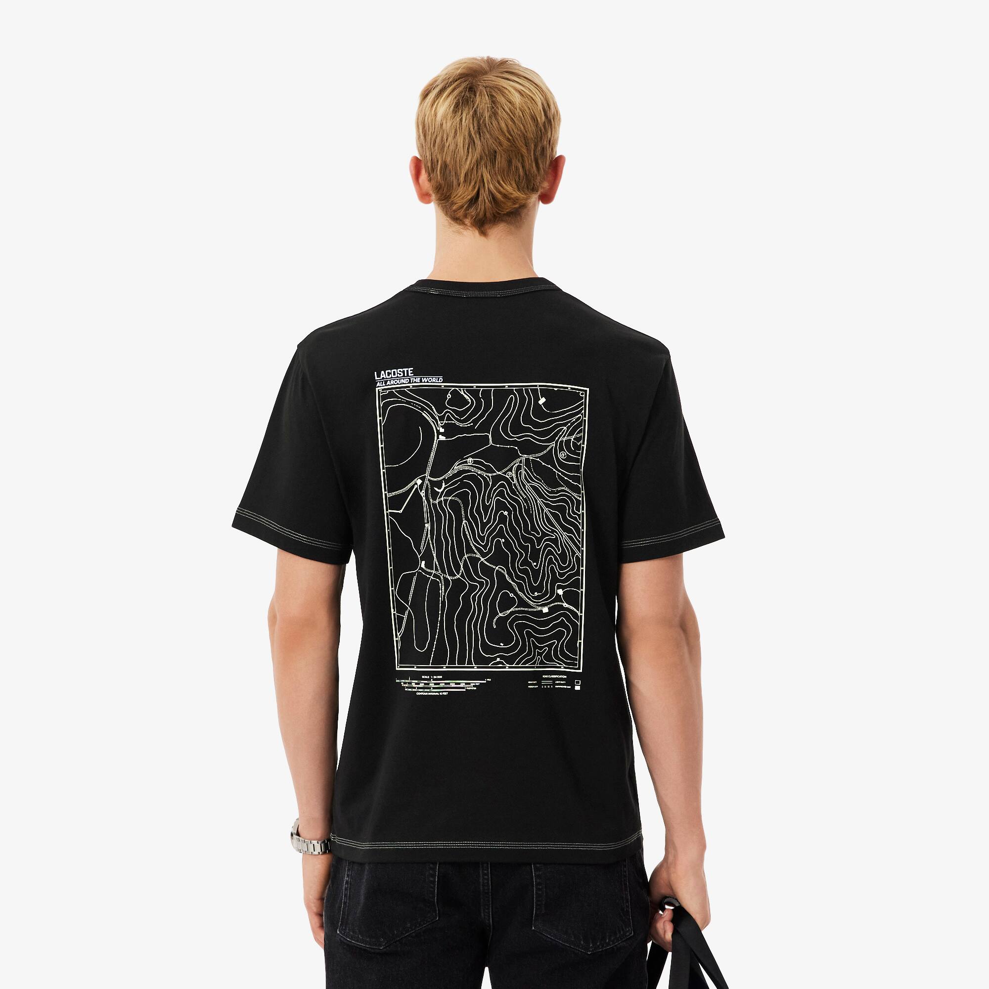 Thumbnail - Lacoste T-Shirt aus Jersey mit mehreren Prints - Schwarz Size L