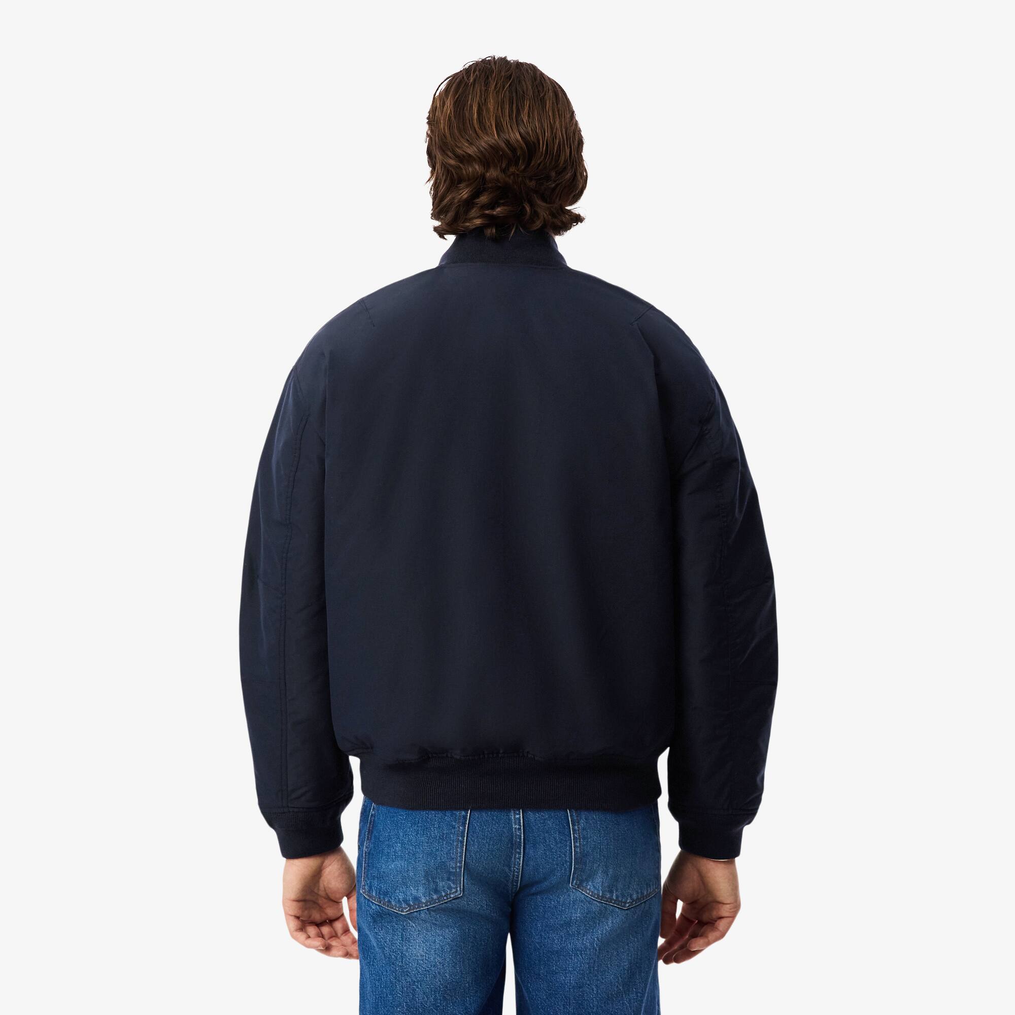 Thumbnail - Lacoste Bomberjacke aus wasserabweisendem Taft - Navy Blau Size 46 - S