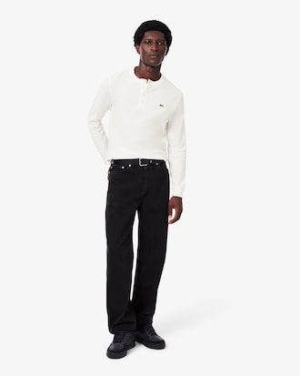 Henley-T-Shirt aus Waffelstrick