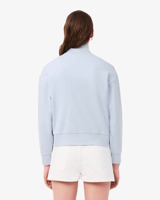 Relaxed Fit-Sweatshirt mit Rei&szlig;verschluss und Badge