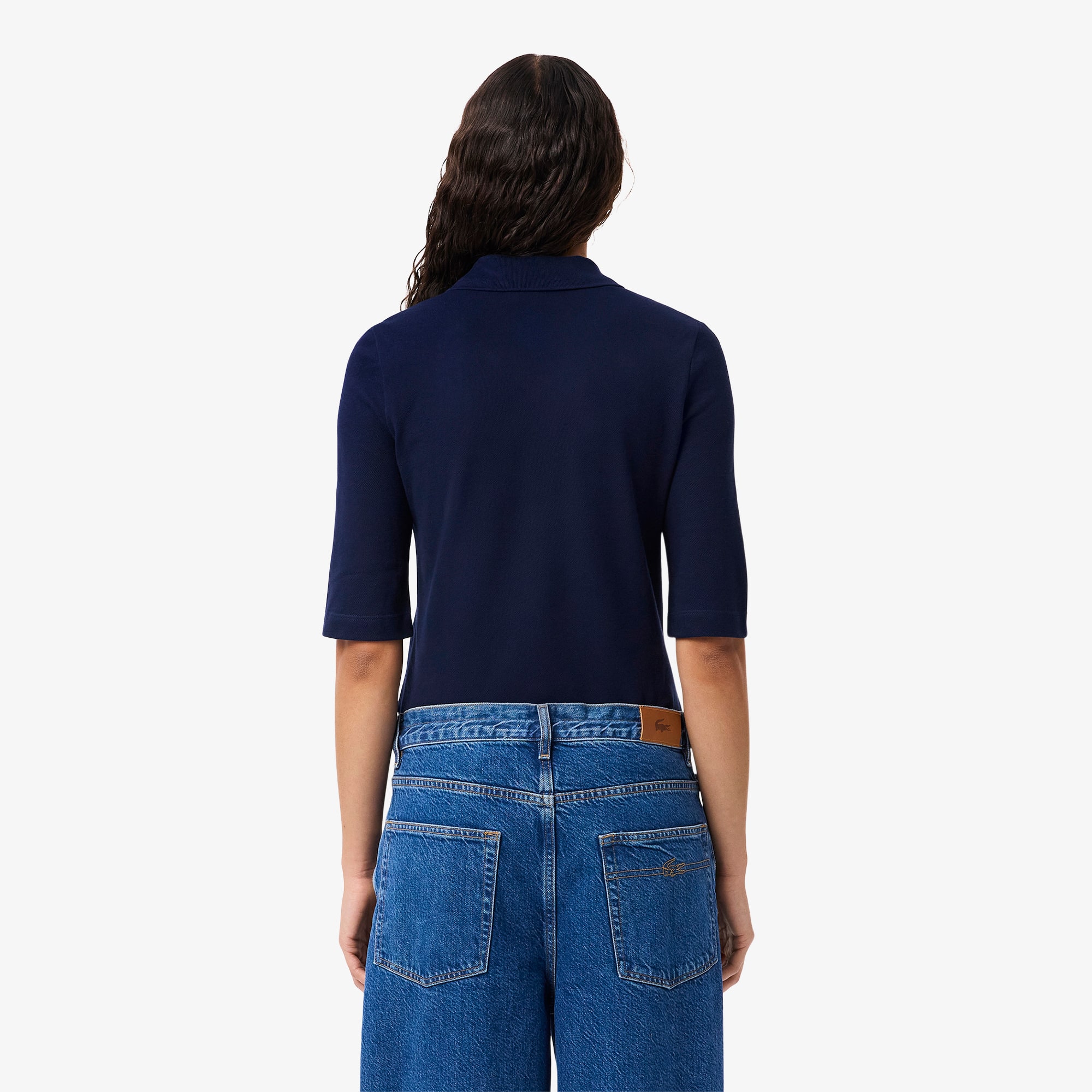 Thumbnail - Lacoste Slim Fit-Polohemd L.12.D mit Dreiviertelärmeln - Navy Blau Size 40