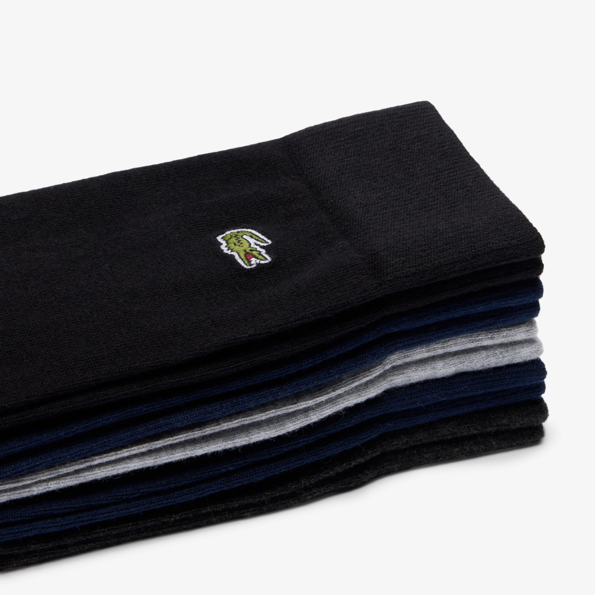 Thumbnail - Lacoste 5er-Pack Baumwollsocken - Navy Blau / Heidekraut Grau / Grau / Schwarz Size 43/46