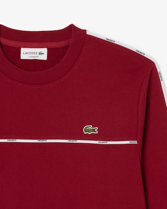 Fleece-Sweatshirt mit Logo-Einfassung