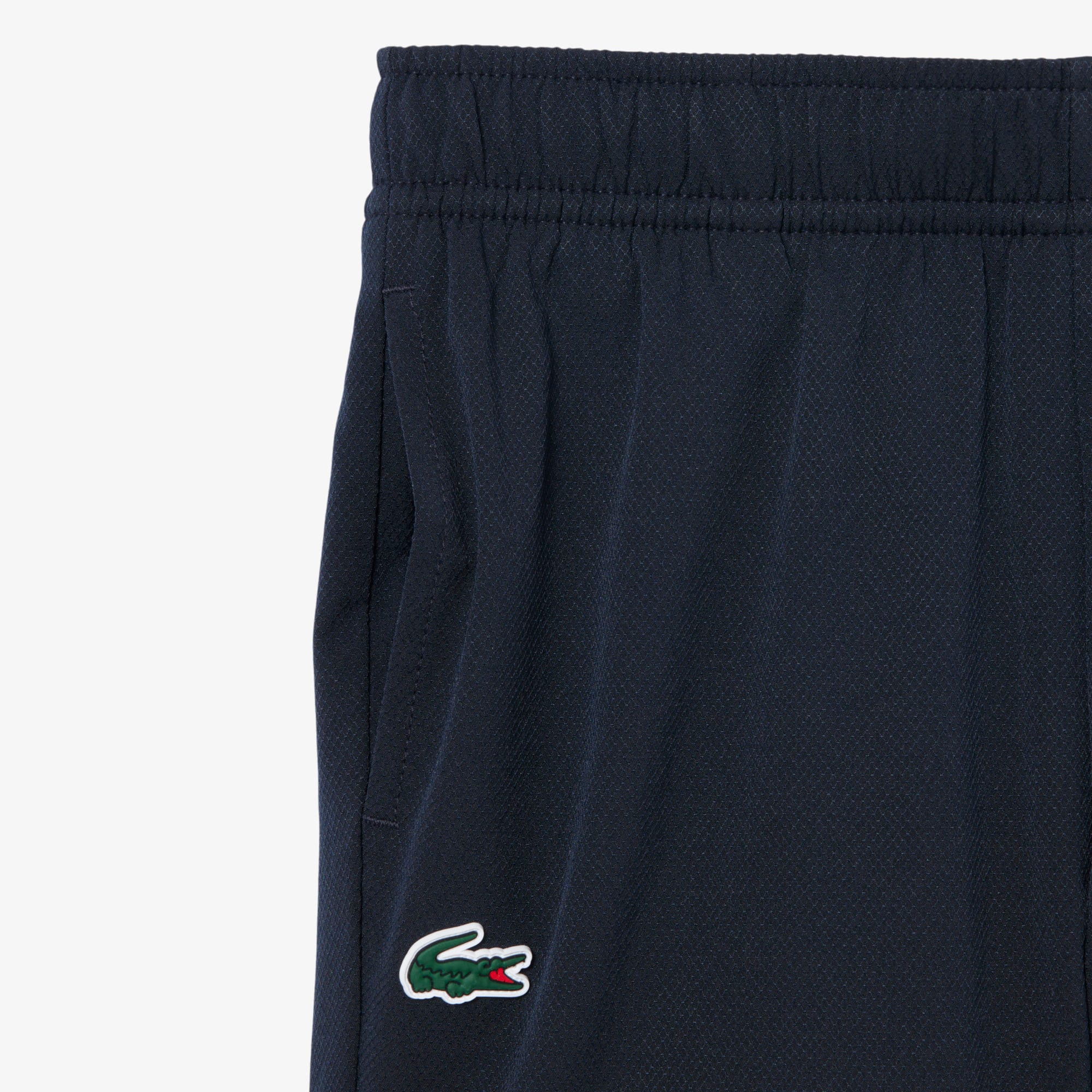 Thumbnail - Lacoste Gestreifte Sportshorts aus Frottee - Schwarz Size 7 - 7A