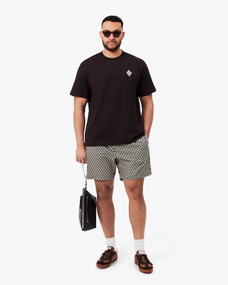 Relaxed Fit Shorts aus Baumwollmischgewebe mit Print