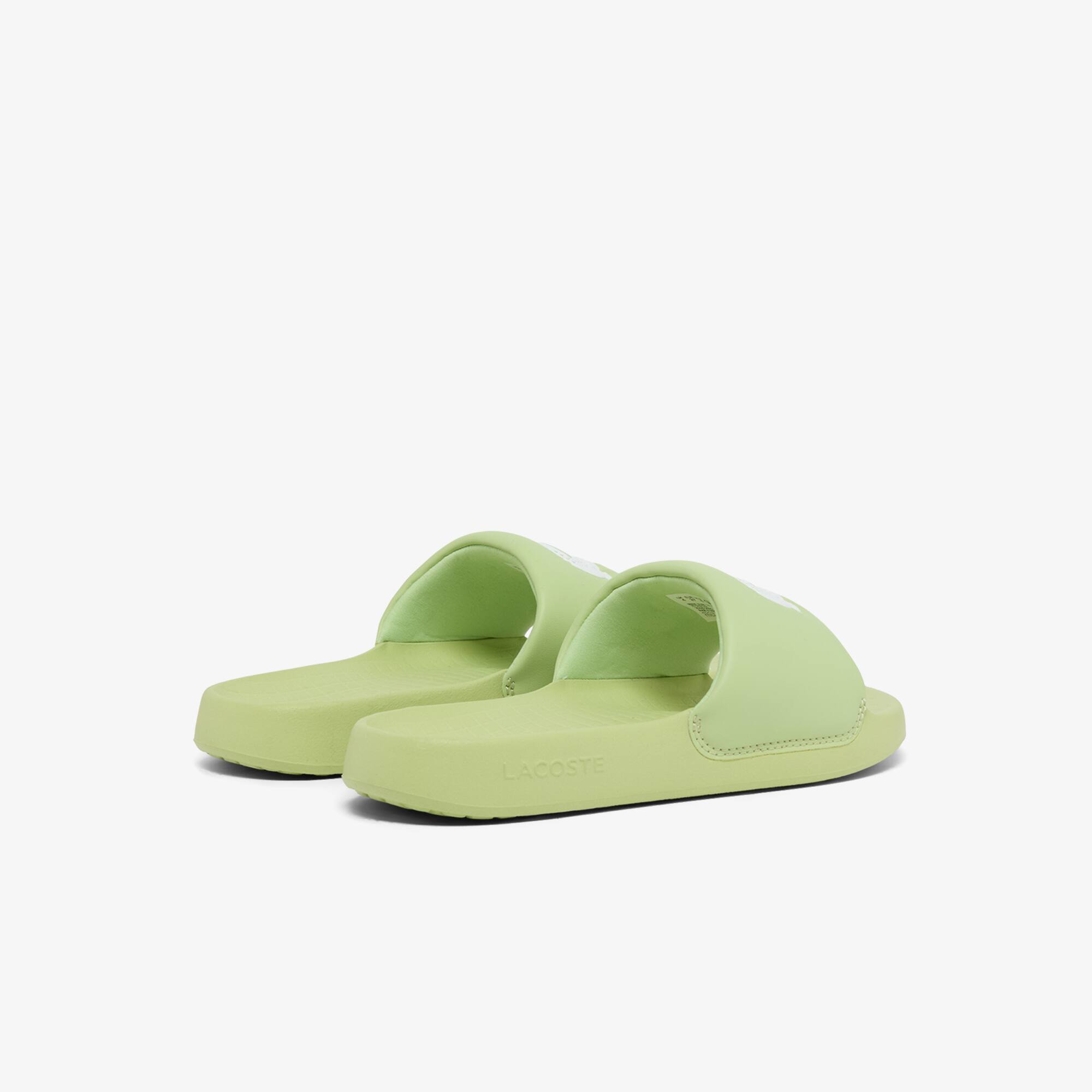 Thumbnail - Lacoste Damen-Schlappen Serve Slide 1.0 - LT GRN/WHT Size 39.5