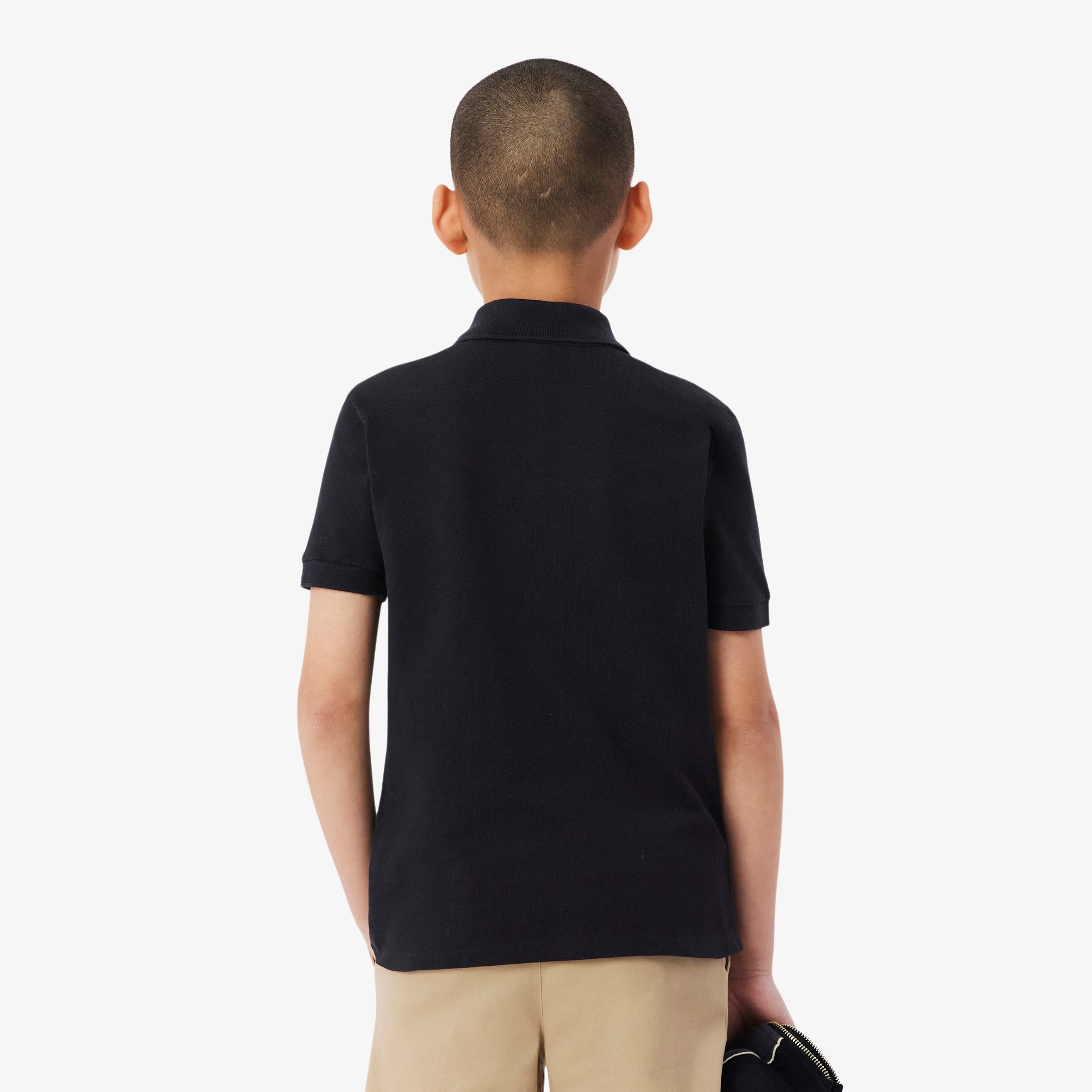 Thumbnail - Lacoste Polohemd aus Petit Piqué mit Colorblock-Design - Schwarz Size 8 - 8A