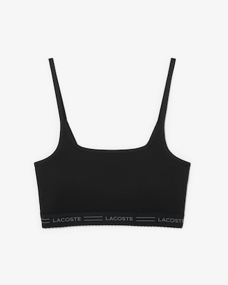 Bralette aus Mikrofaser mit gewelltem Bund