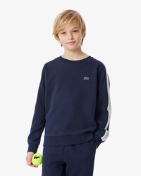 Sweatshirt aus Baumwolle mit Logostreifen