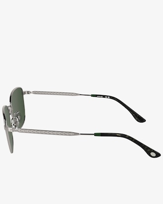 Rechteckige Sonnenbrille aus Metall mit Monogramm