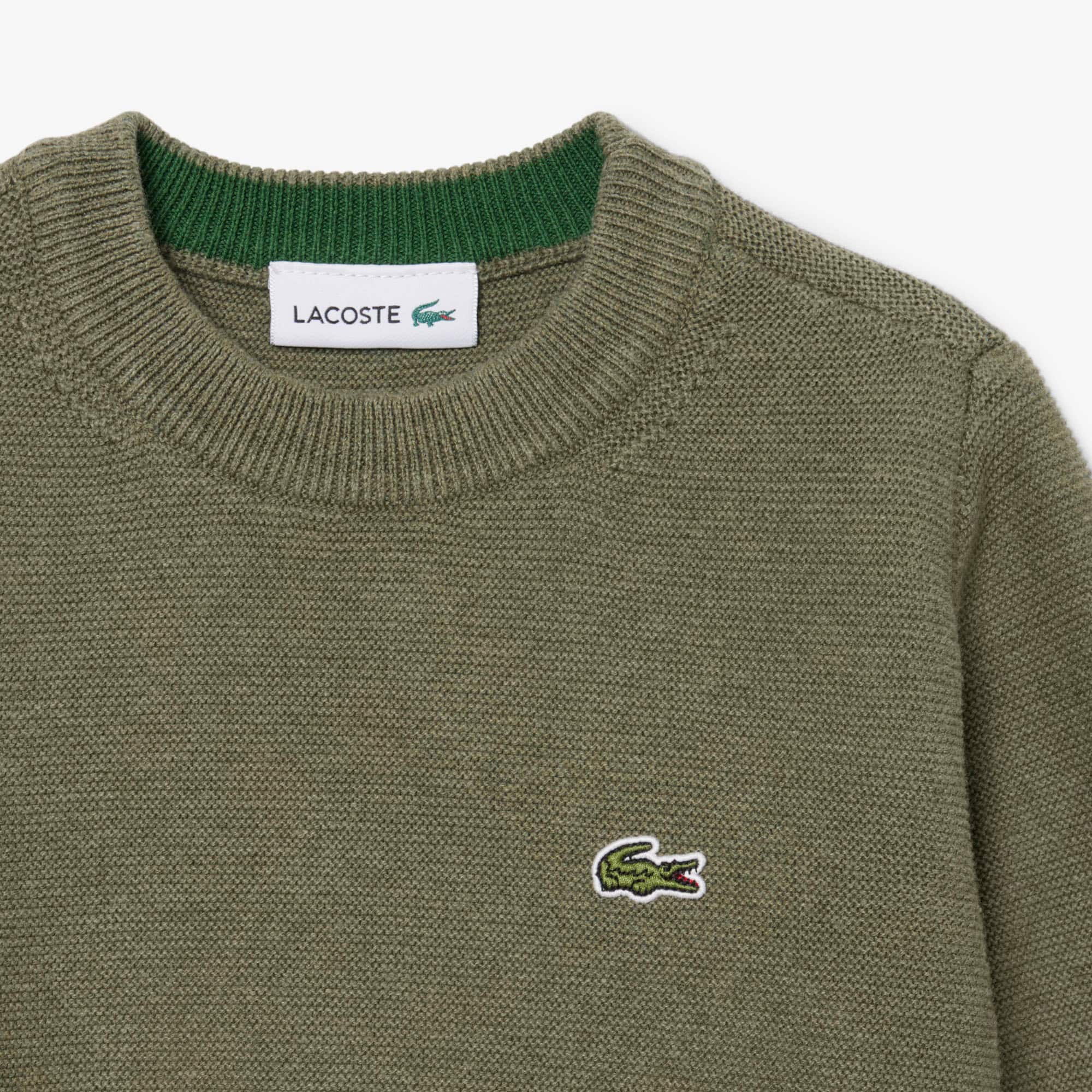 Thumbnail - Lacoste Unisex Pullover aus Baumwolle mit Rundhalsausschnitt - Grün Size 2 - 2A