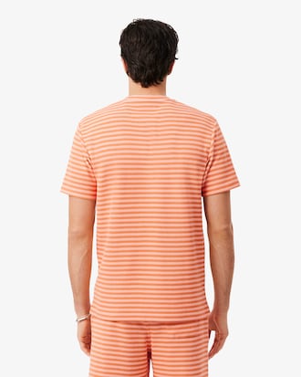 Gestreiftes T-Shirt aus strukturierter Baumwolle