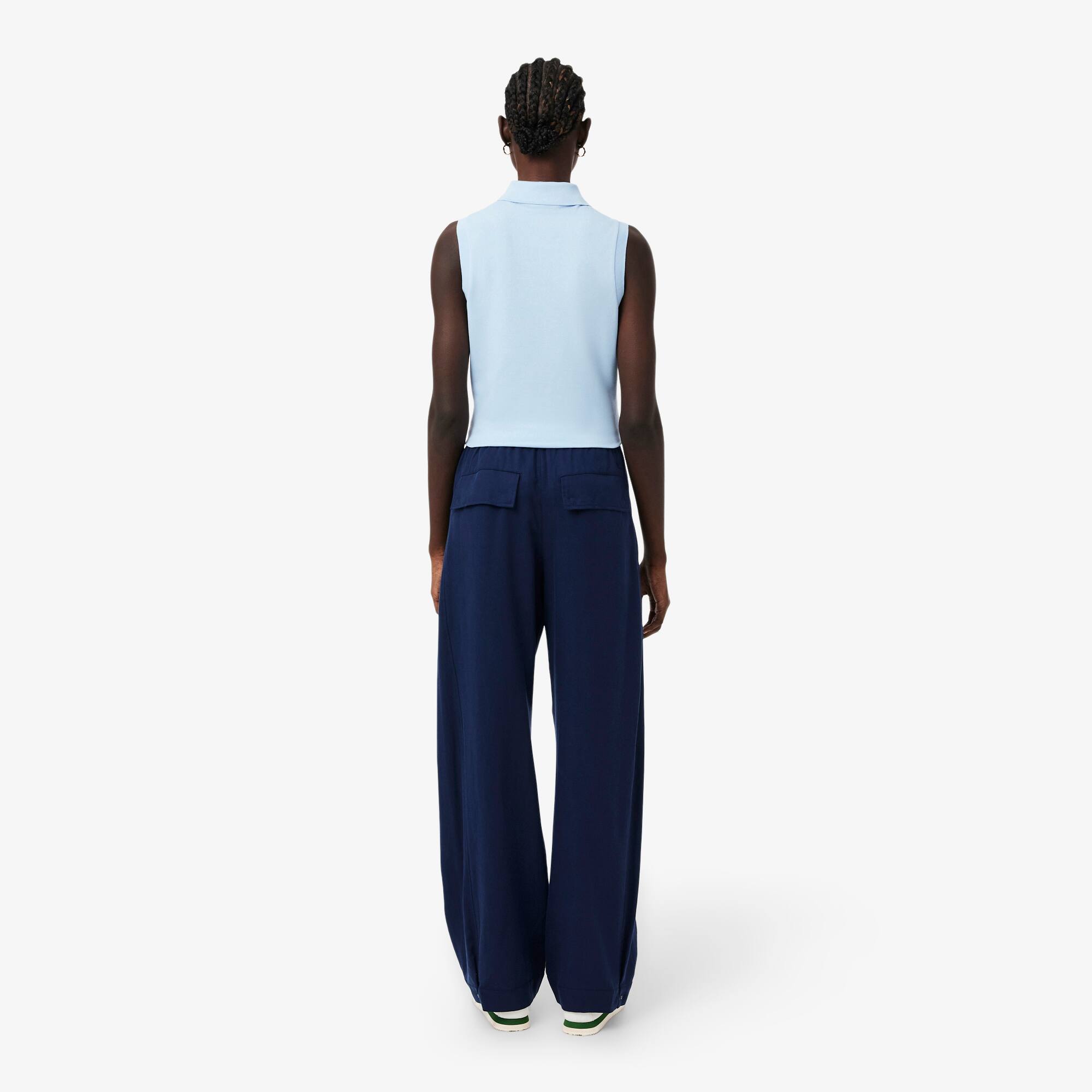 Thumbnail - Lacoste Weite, fließende Hose - Navy Blau Size 38