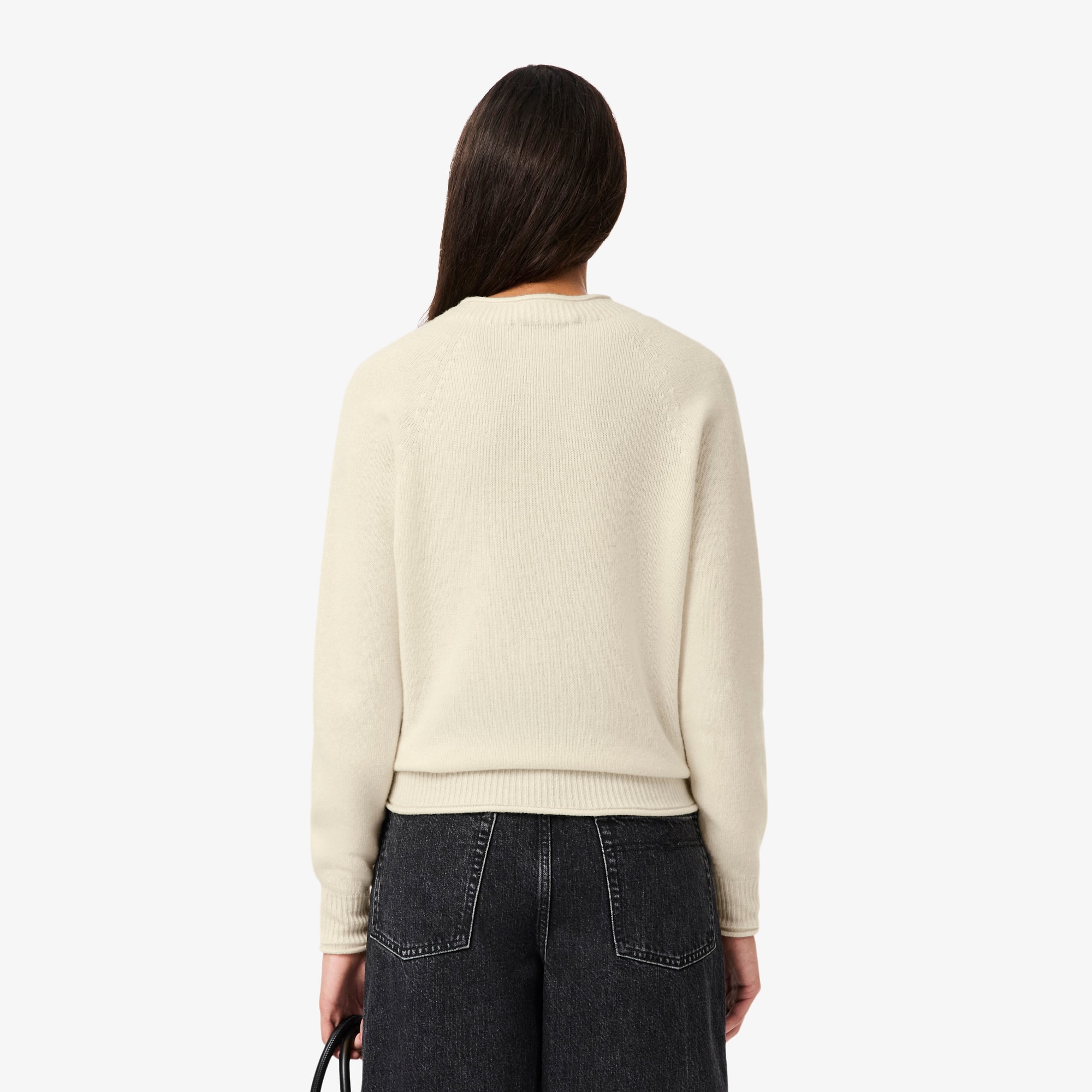 Thumbnail - Lacoste Pullover aus 3D-Strick Tuchwolle - Creme Size 44