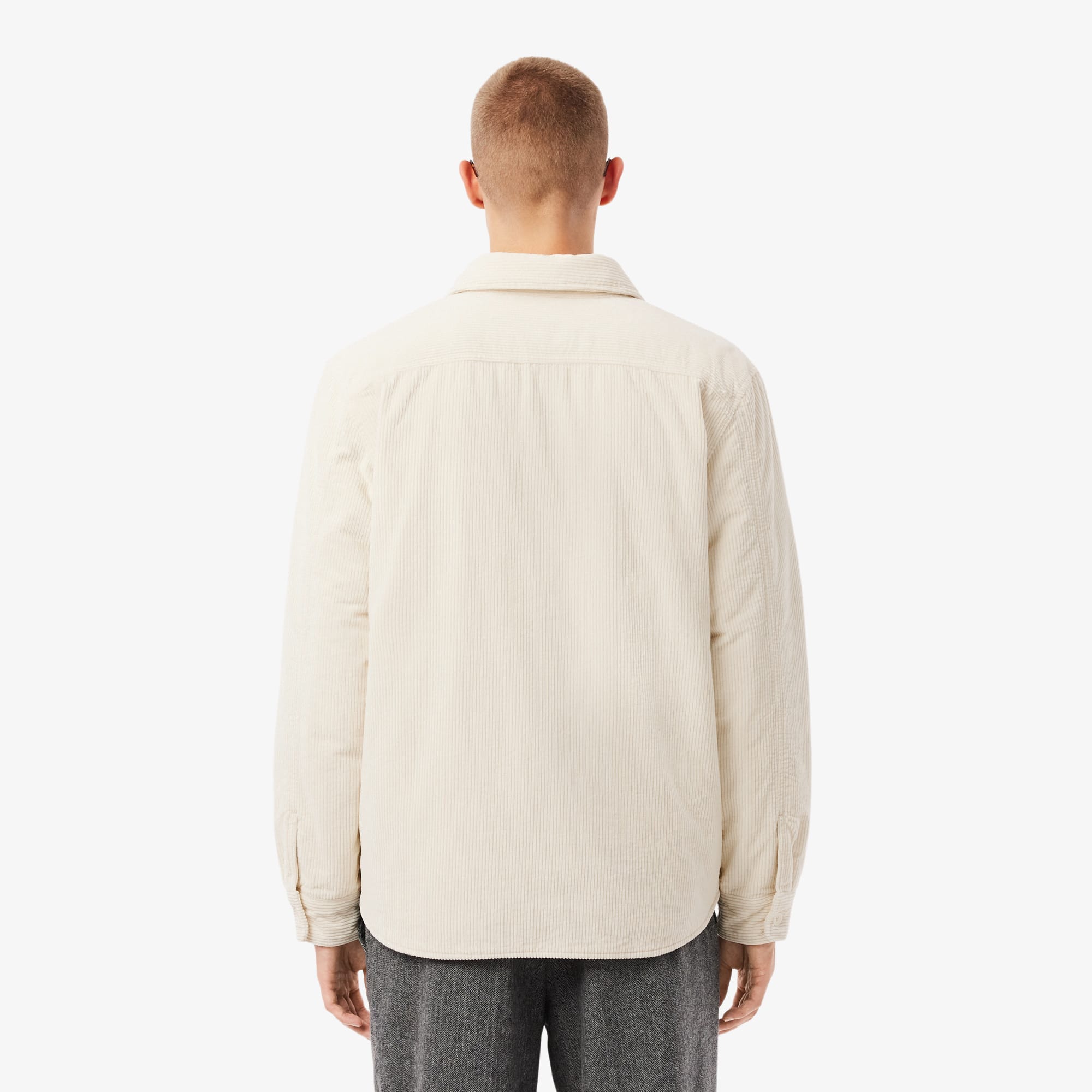 Thumbnail - Lacoste Oversized Corduroy-Overshirt - Creme Size 43