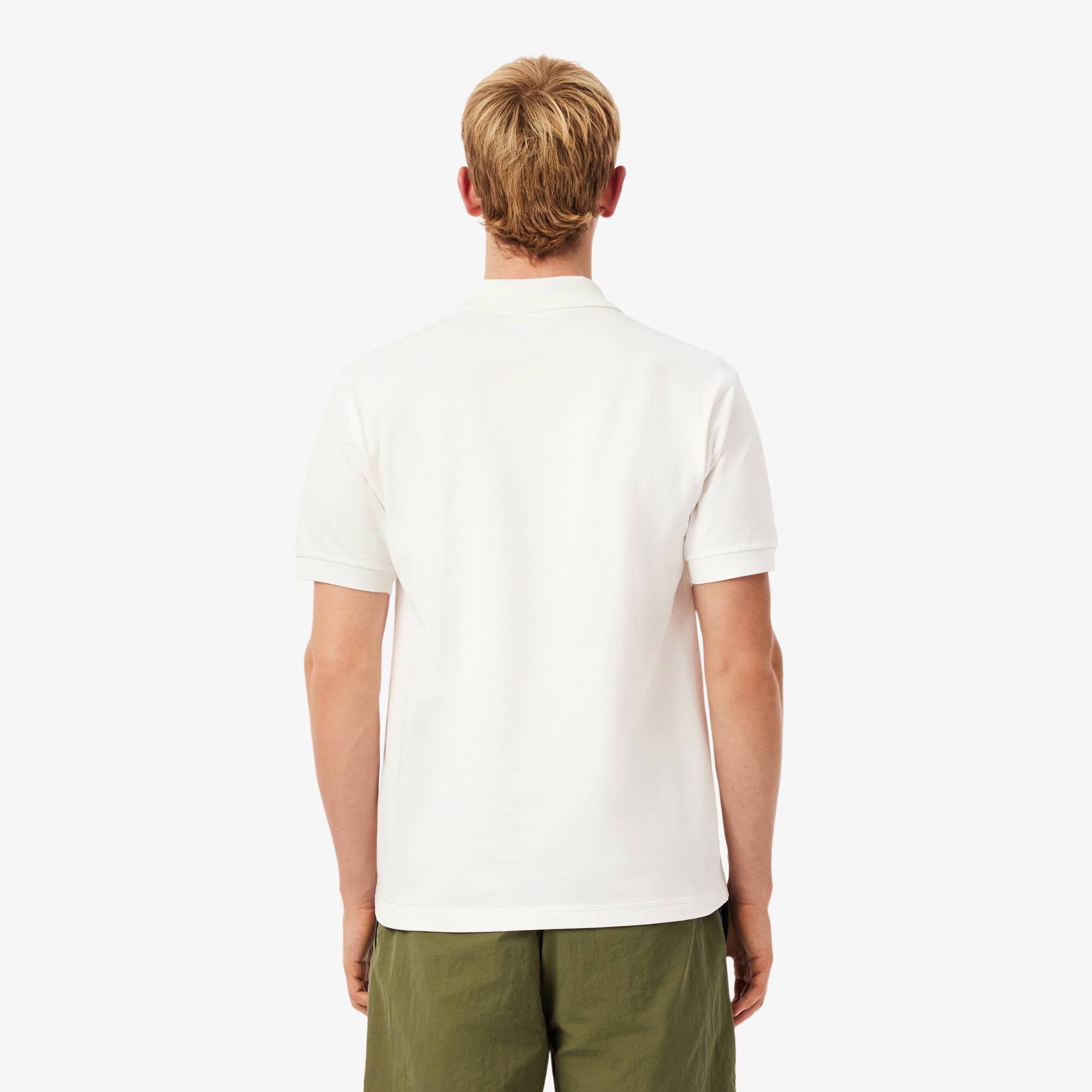 Thumbnail - Lacoste Classic Fit-Polohemd aus Mini-Piqué mit Stickmotiv - Weiß Size L