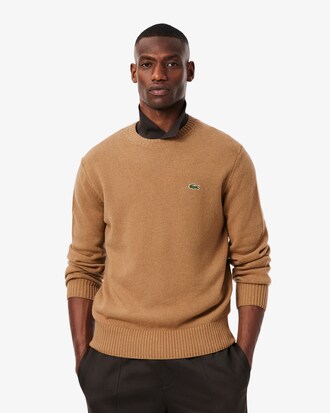 Pullover aus Tuchwolle mit Rundhalsausschnitt