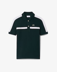 Polohemd aus Petit Piqu&eacute; mit Colorblock-Design