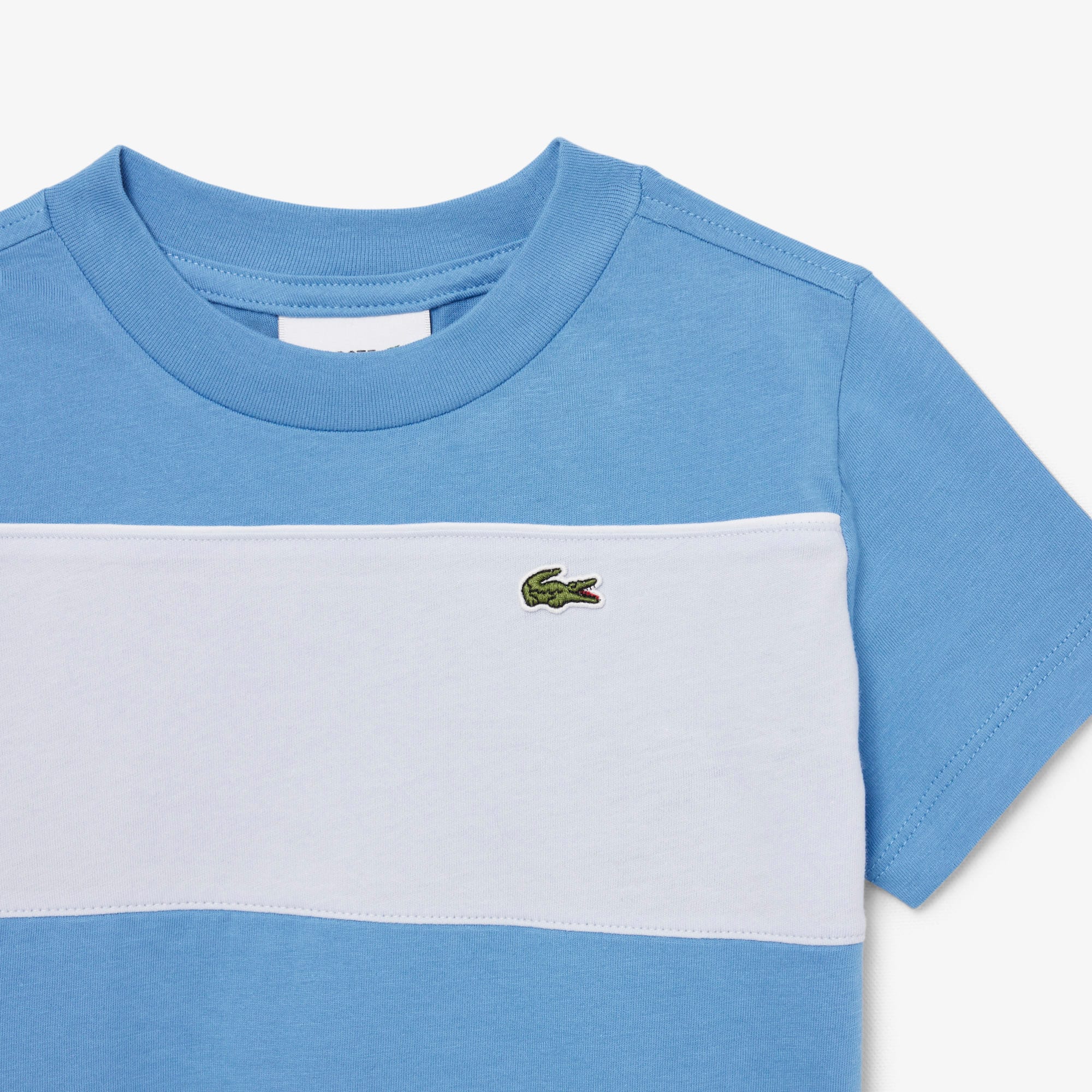 Thumbnail - Lacoste T-Shirt aus Baumwolle mit Colorblock-Design - Blau Size 7 - 7A
