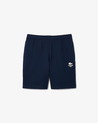 Shorts aus Baumwollfleece mit Druck
