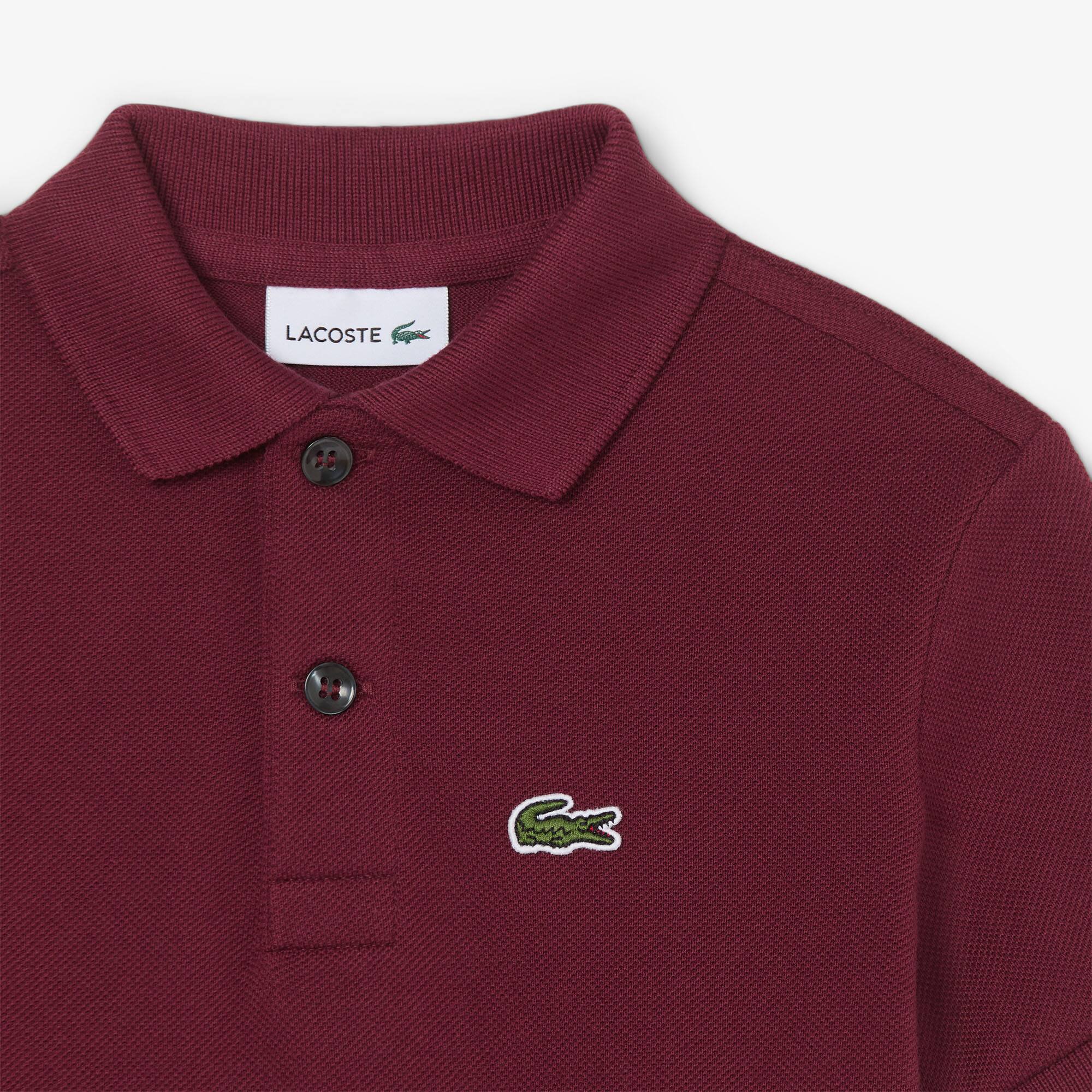 Thumbnail - Lacoste Polohemd aus Petit Piqué - Burgunder Size 7 - 7A