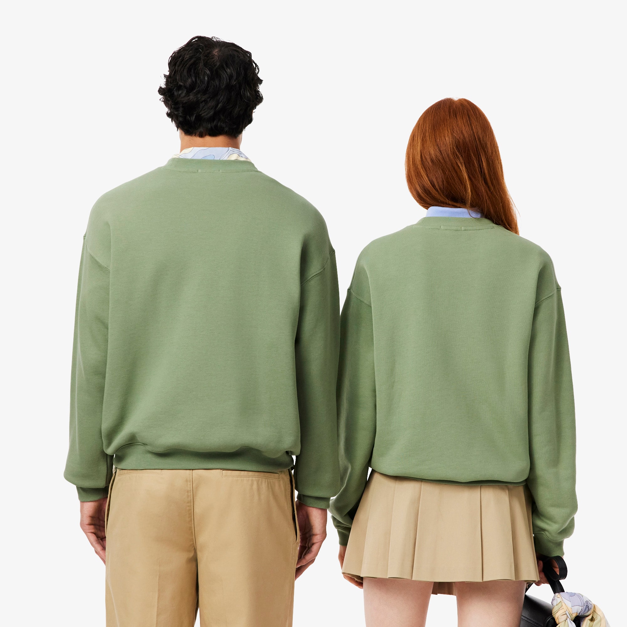 Thumbnail - Lacoste Loose Fit-Sweatshirt aus schwerem Fleece - Grün Size S