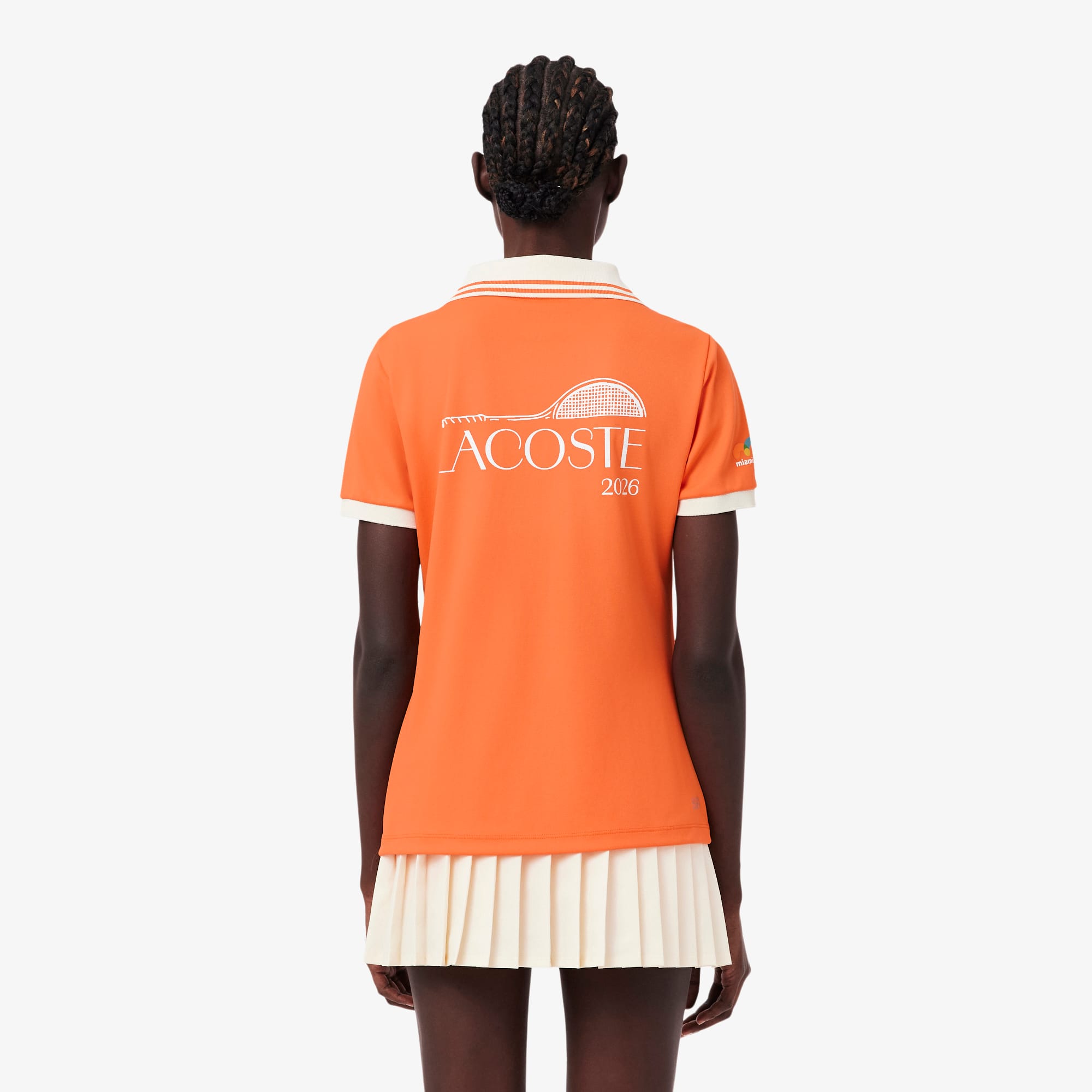 Thumbnail - Lacoste Ballmädchen-Polohemd Miami Open Edition - Orange Size 38